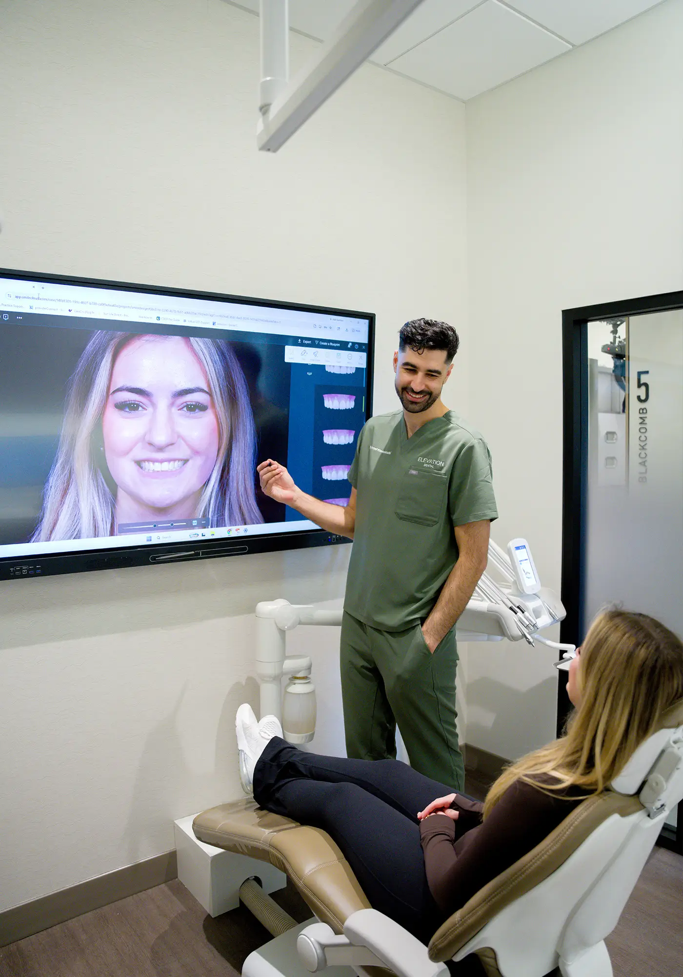 middle-aged man at the dentist
